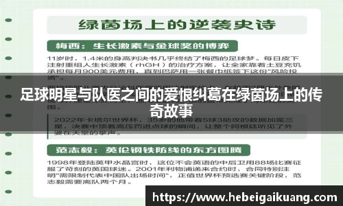 足球明星与队医之间的爱恨纠葛在绿茵场上的传奇故事